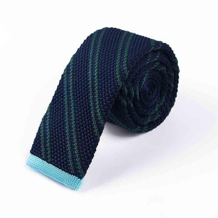 Corbata de punto con rayas diagonales para hombre