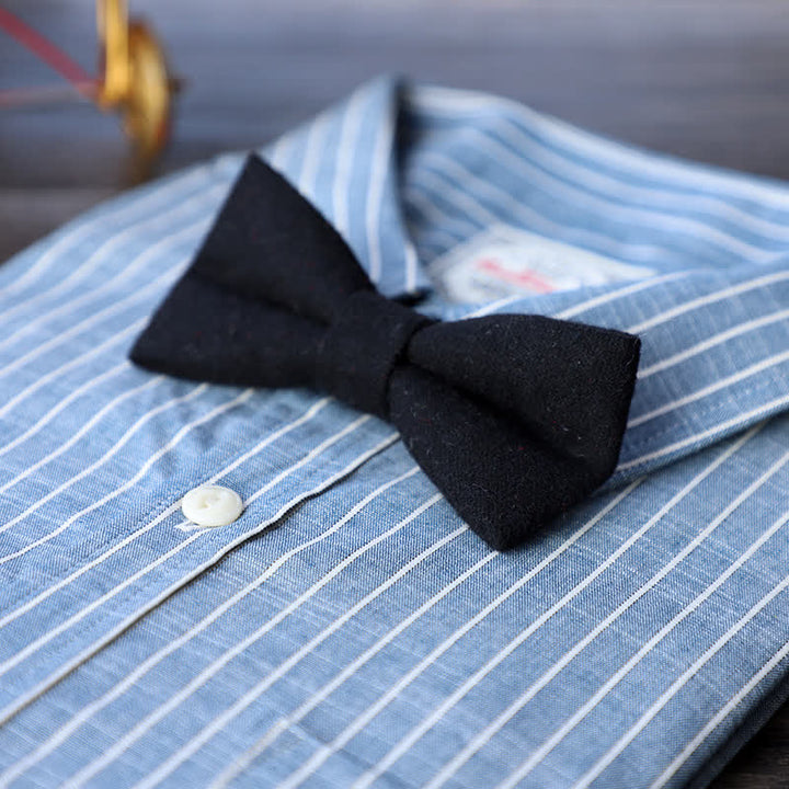 Pajarita sencilla de mezcla de lana y tweed para hombre
