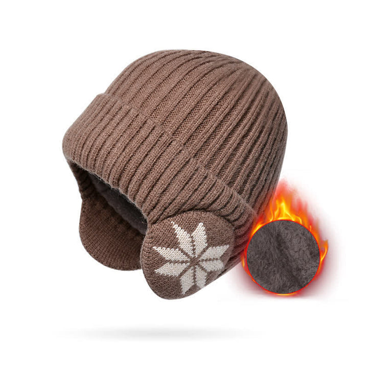 Gorro de punto grueso y cálido para invierno unisex