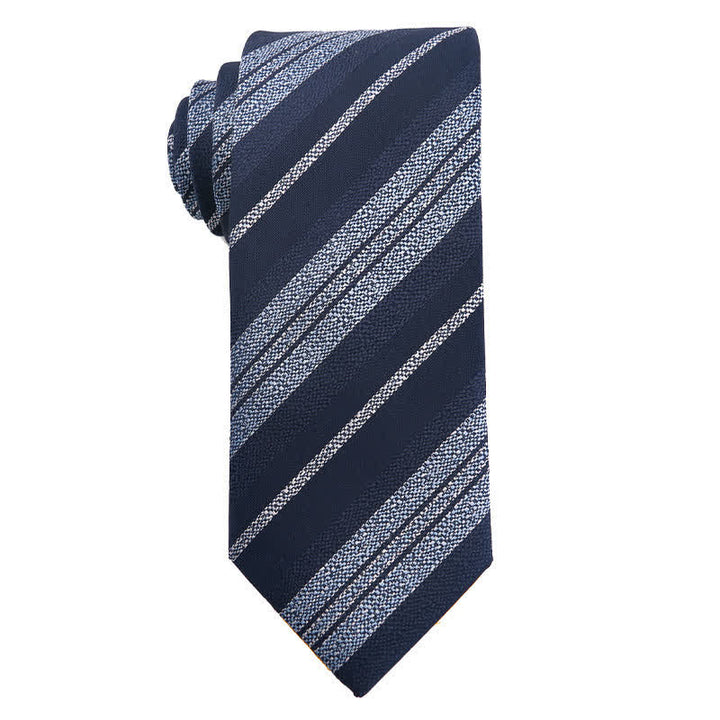 Corbata de oficina para hombre de la serie azul marino