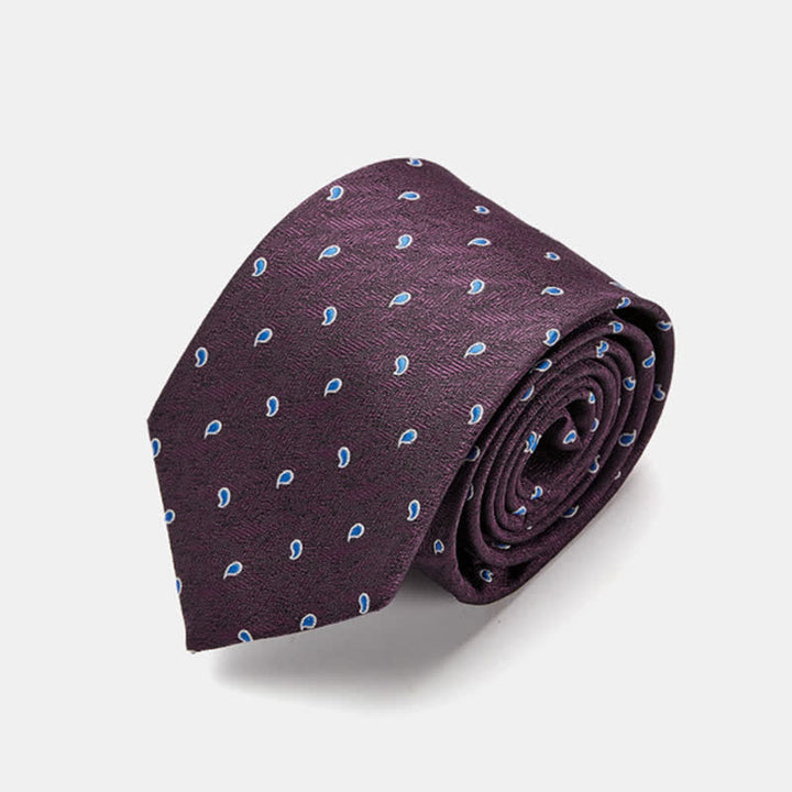 Corbata de lujo con estampado de cachemira micro para hombre
