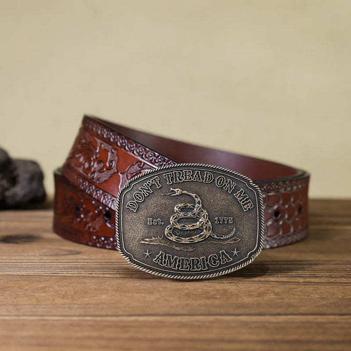 Cinturón de cuero con hebilla estilo pirámide para hombre, hecho a mano