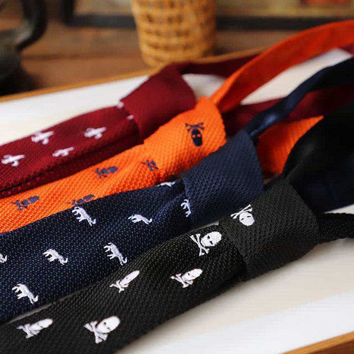 Corbata de punto ajustada con motivos repetidos para hombre