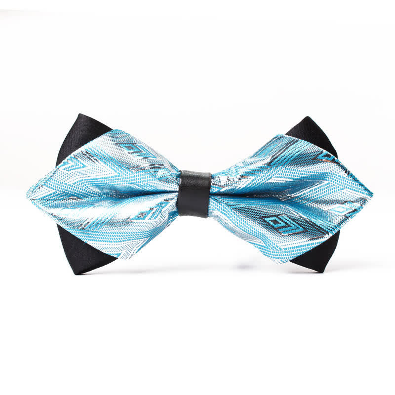 Pajarita elegante y moderna con punta de diamante para hombre