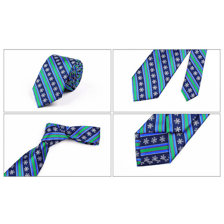 Corbata novedosa con elementos navideños de Papá Noel para hombre