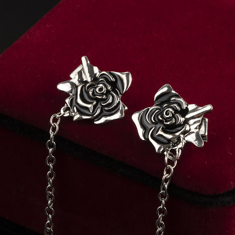 Broche con cadena de rosas envejecidas para hombre