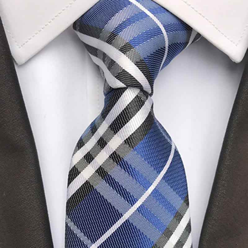 Corbata clasica escocesa a cuadros para hombre 