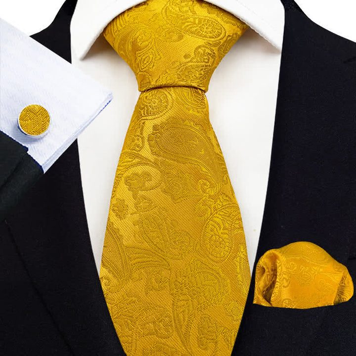Conjunto de 3 corbatas de cachemira exóticas para hombre