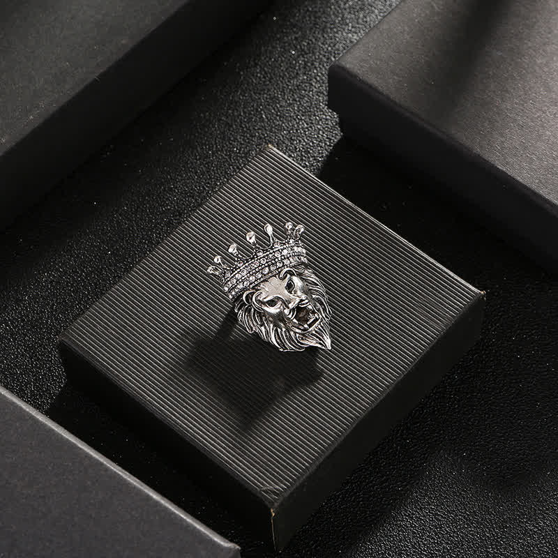 Broche de león rey señorial para hombre