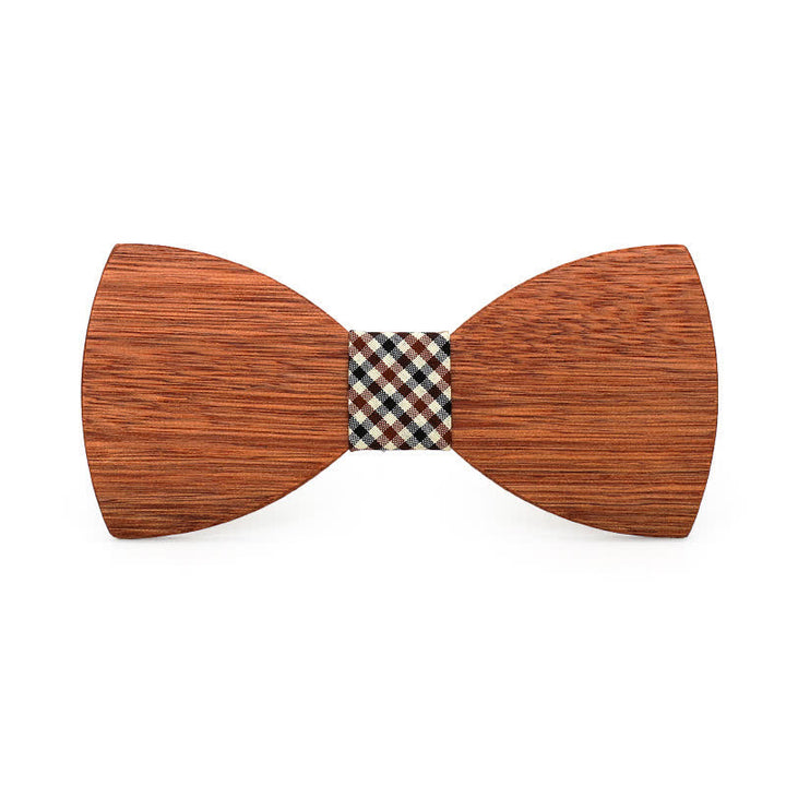 Pajarita de madera con diseño de begonia vintage para hombre