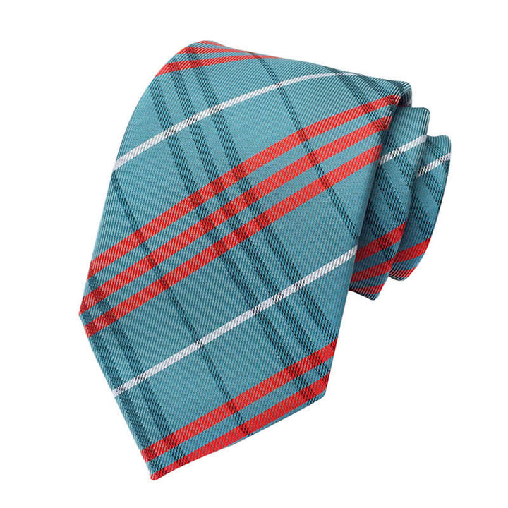 Corbata clasica escocesa a cuadros para hombre 