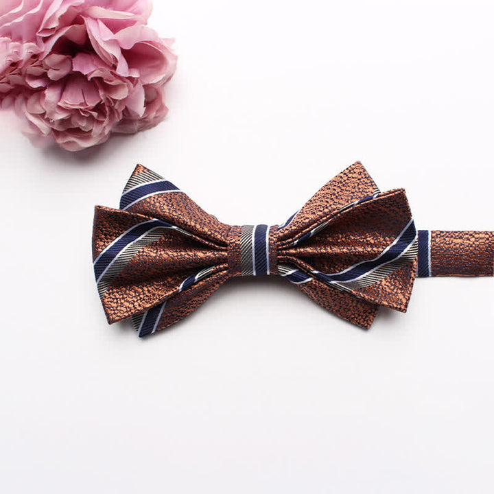 Pajarita de traje con textura de jacquard con colmillos para hombre