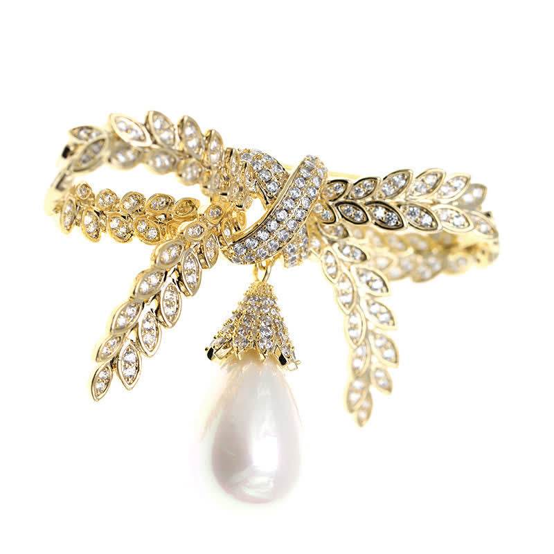 Broche de lazo de trigo barroco para mujer