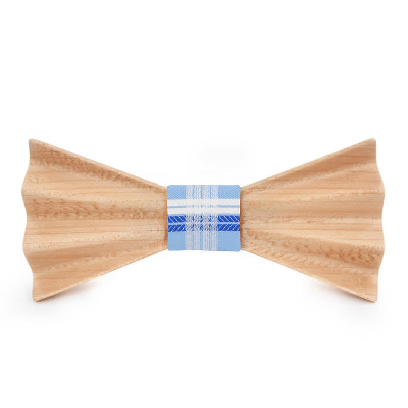 Pajarita de madera plegada en 3D con diseño estéreo Burlywood para hombre