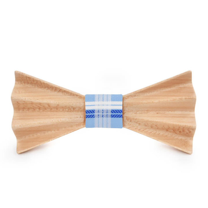 Pajarita de madera plegada en 3D con diseño estéreo Burlywood para hombre