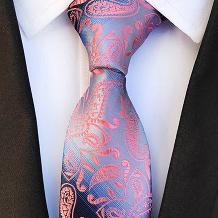 Corbata de hombre con estampado de cachemira y degradado