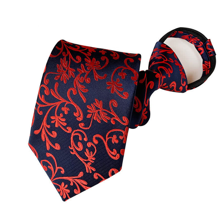 Corbata con cremallera y diseño retro de cachemira para hombre