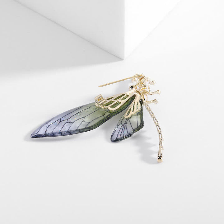Broche elegante de libélula con forma de insecto para mujer