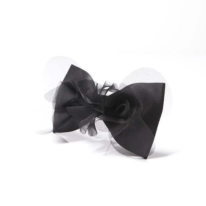 Pajarita clásica de organza negra Noble para hombre