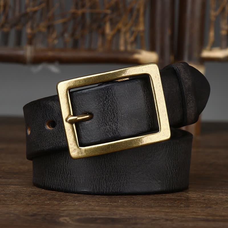 Cinturón vintage desgastado y arrugado para hombre