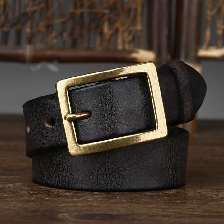 Cinturón vintage desgastado y arrugado para hombre