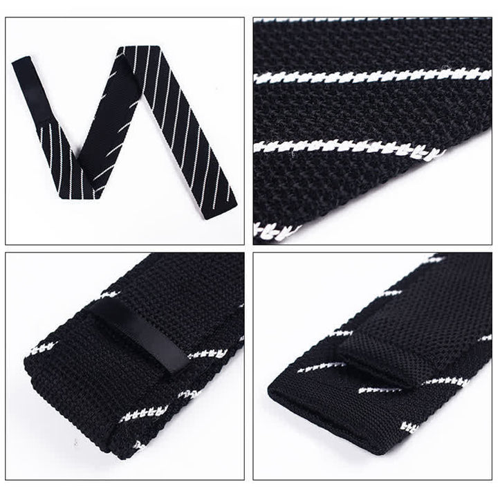 Corbata de punto con rayas diagonales para hombre