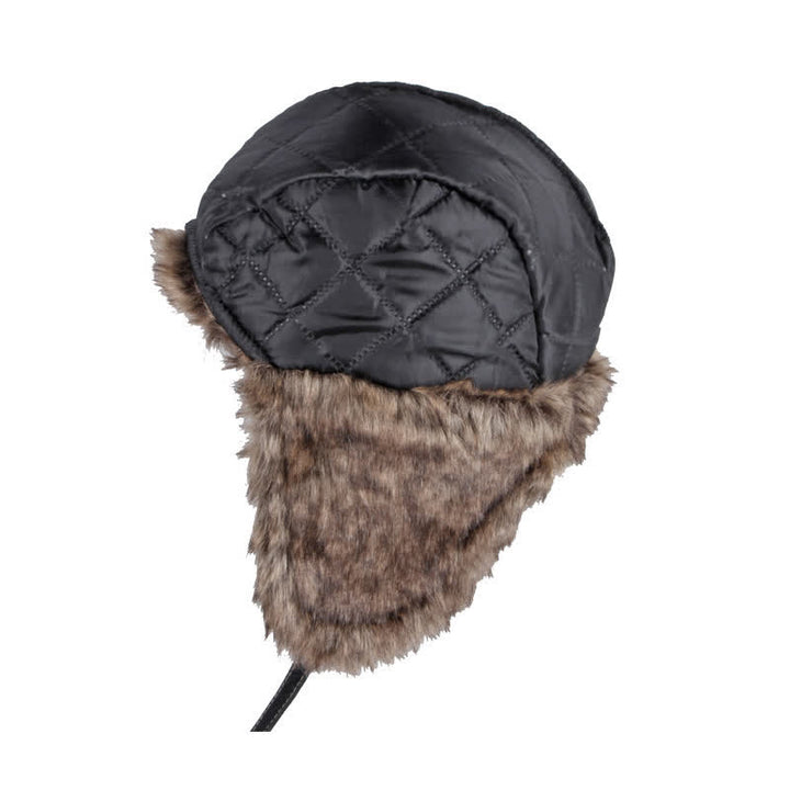 Gorro de trampero de piel sintética suave y esponjoso con protección para las orejas