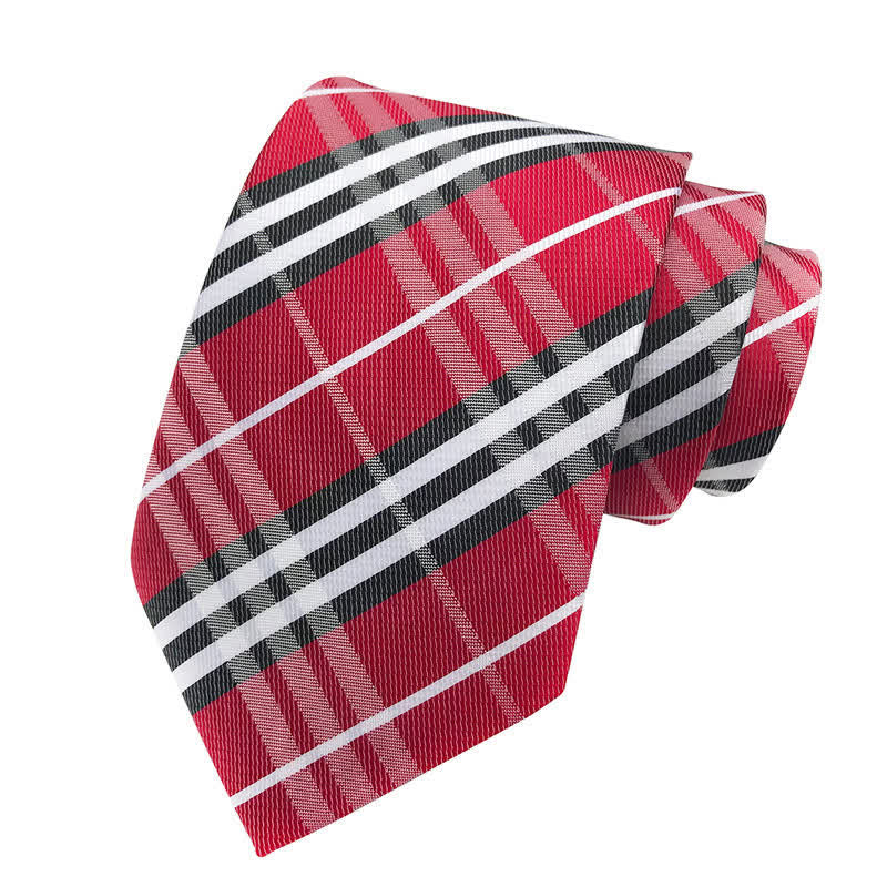 Corbata clasica escocesa a cuadros para hombre 