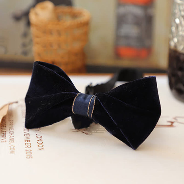 Pajarita de terciopelo retorcido de estilo avanzado para hombre