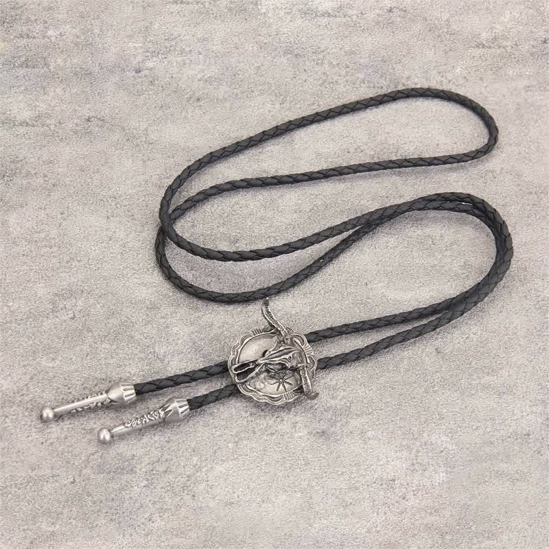 Corbata de bolo con cabeza de toro de rodeo del lejano oeste