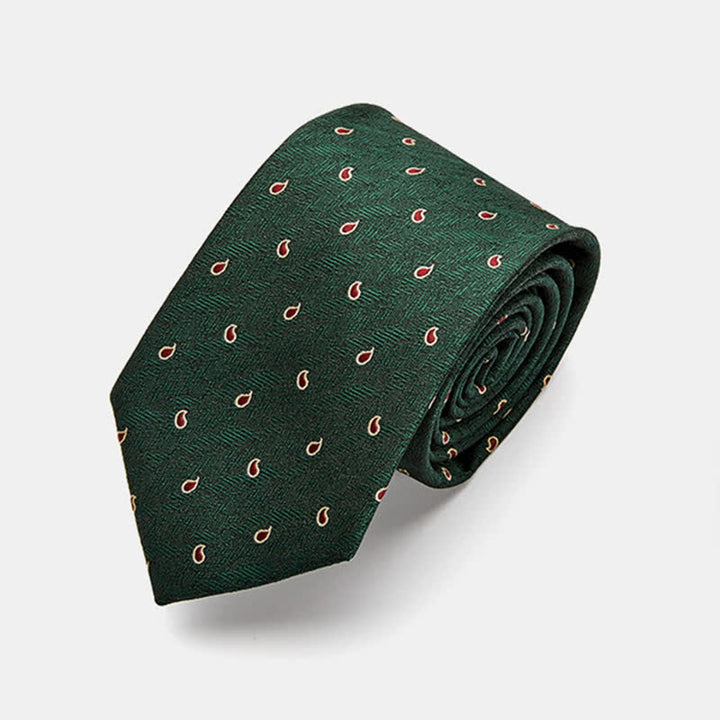 Corbata de lujo con estampado de cachemira micro para hombre