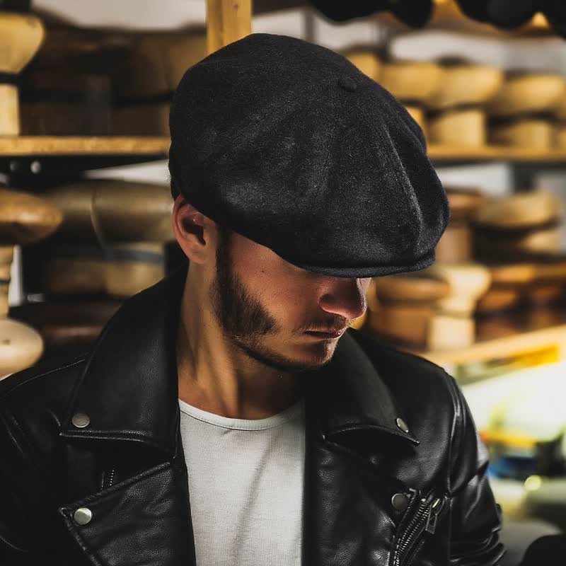 Boina octogonal negra de Peaky Blinders
