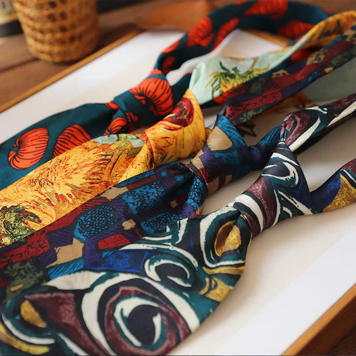 Corbata de hombre con pintura abstracta clásica
