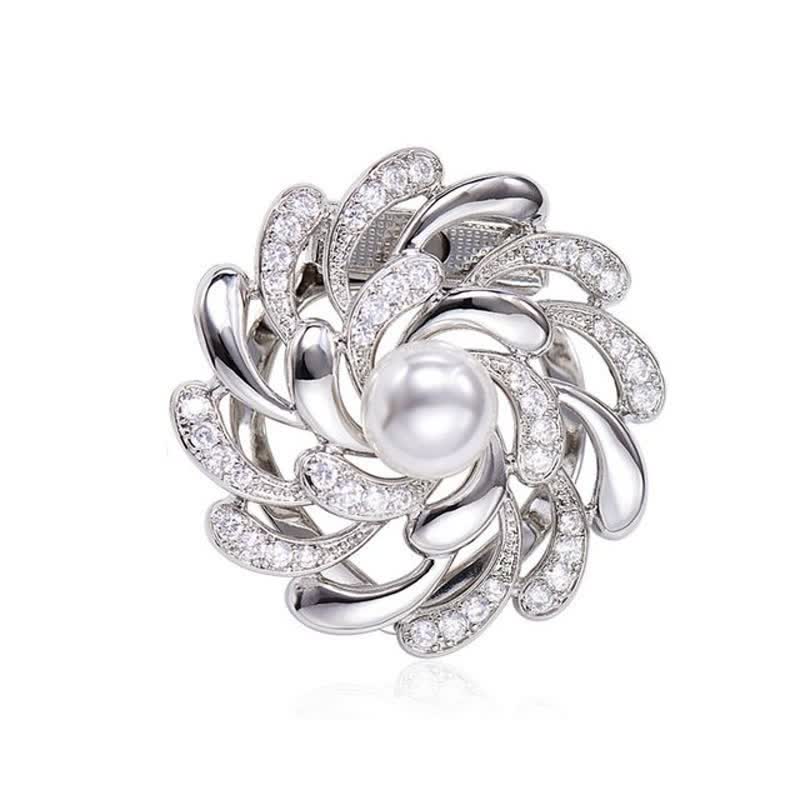 Broche con hebilla y flores de crisantemo para mujer