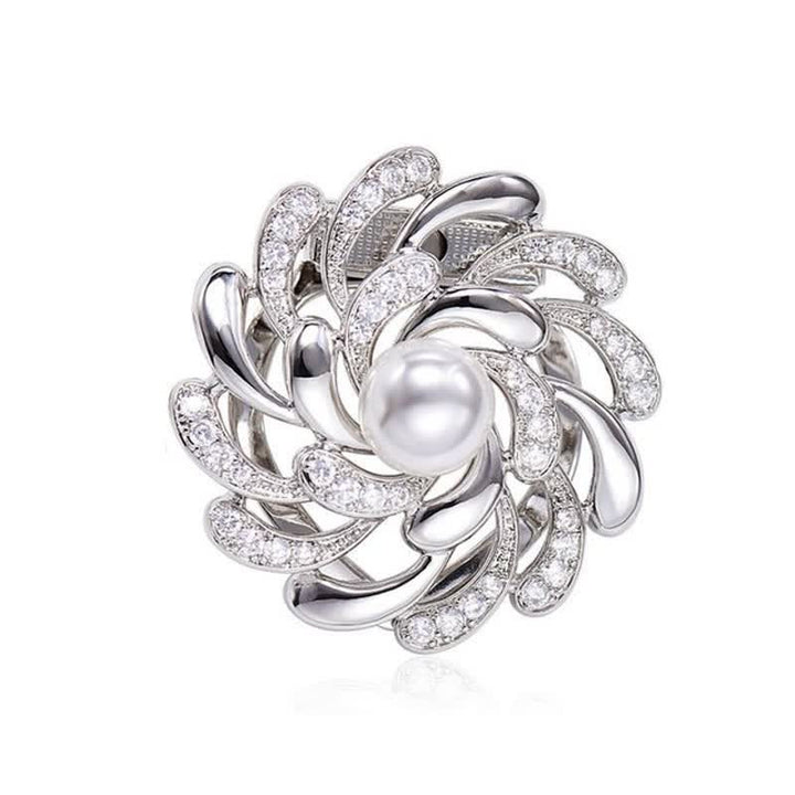 Broche con hebilla y flores de crisantemo para mujer