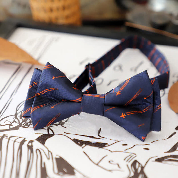 Pajarita elegante de lunares a rayas para hombre