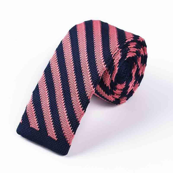 Corbata de punto con rayas diagonales para hombre