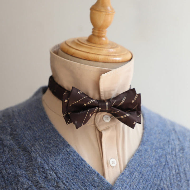 Pajarita elegante de lunares a rayas para hombre