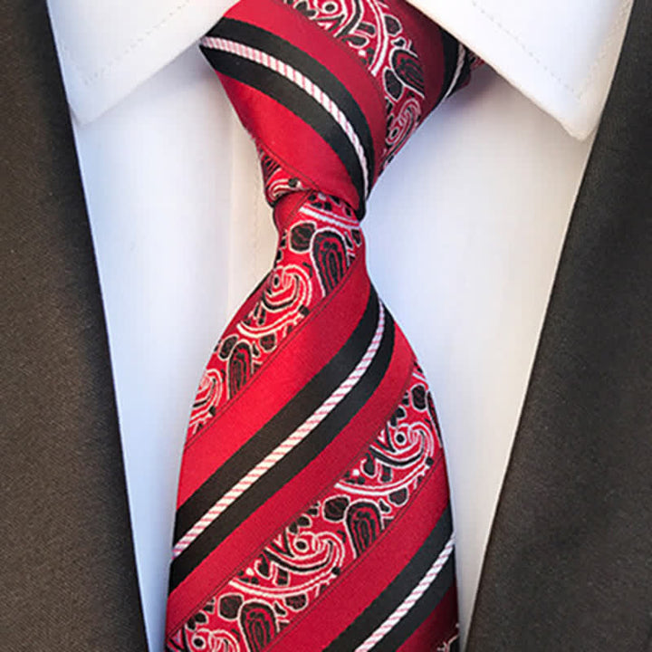 Corbata de rayas de cachemira mixta para hombre