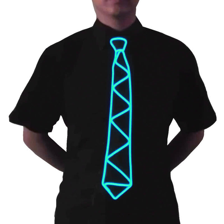 Corbata luminosa con tira de LED de neón