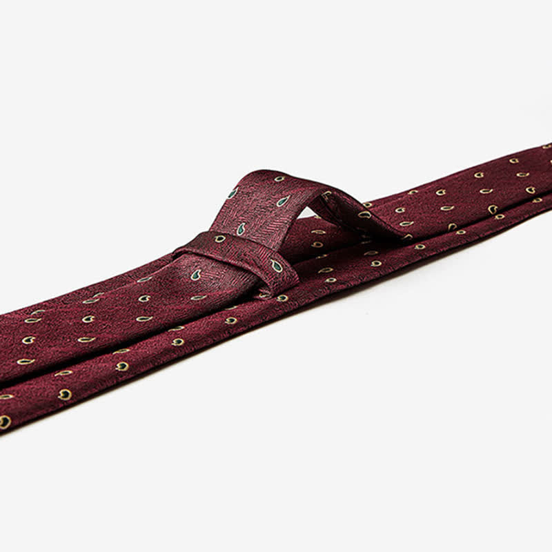 Corbata de lujo con estampado de cachemira micro para hombre