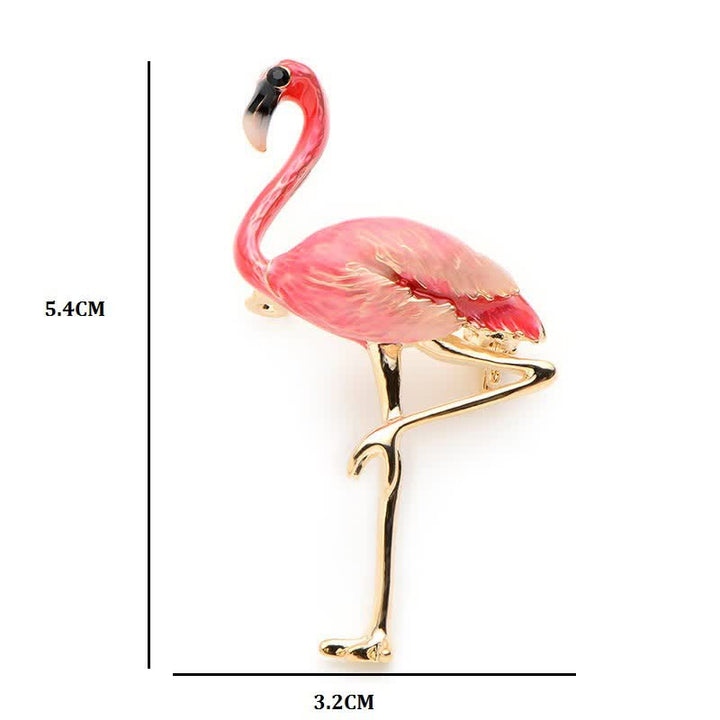 Broche de flamenco esmaltado exótico para mujer