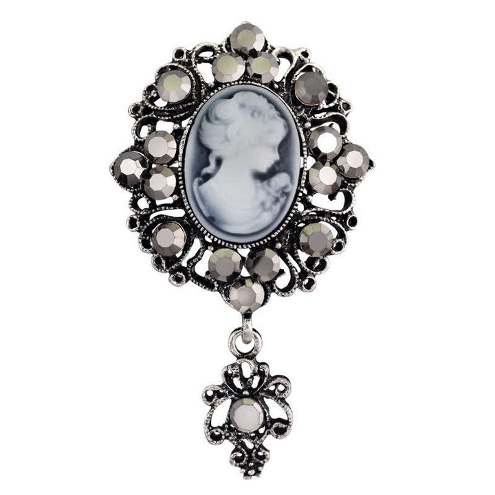Broche victoriano con camafeo para mujer