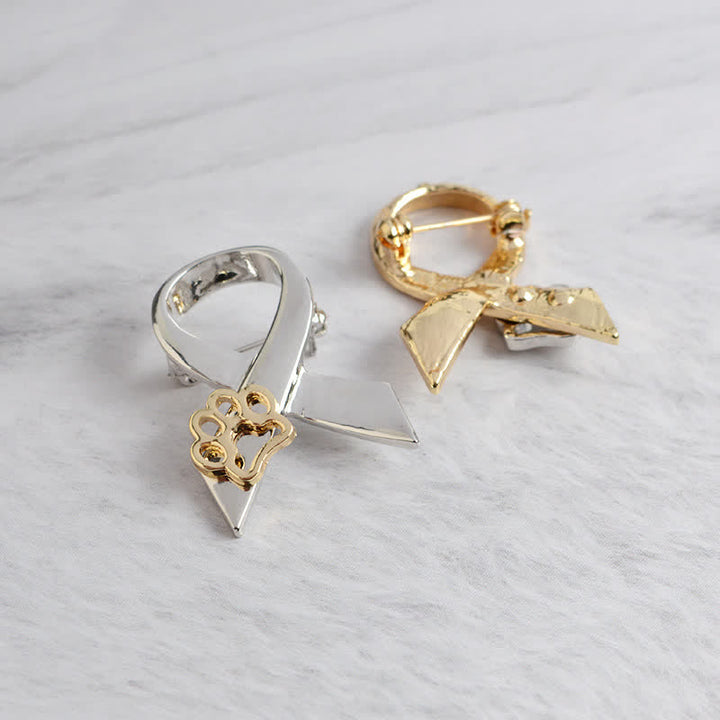 Broche de cinta con forma de pata de cachorro para mujer
