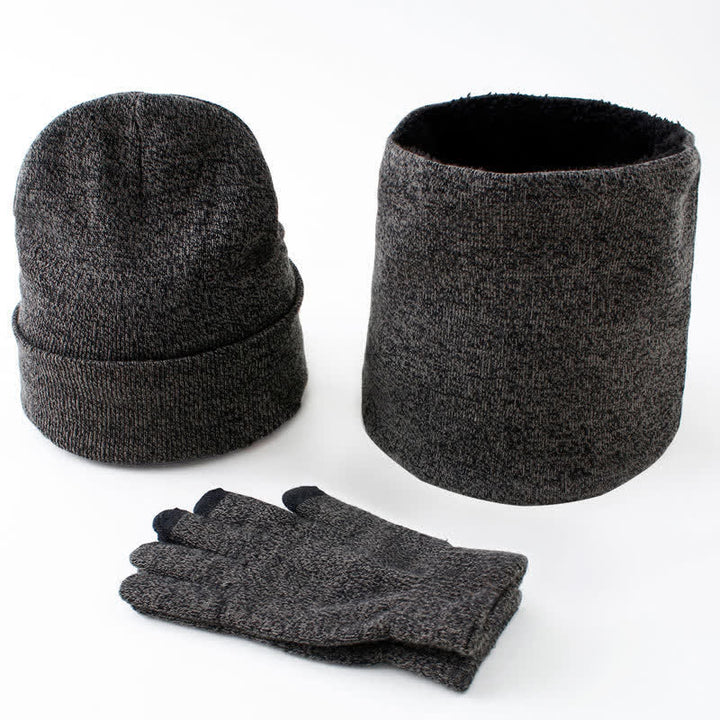 Juego de 3 gorros, bufandas y guantes para pantalla táctil