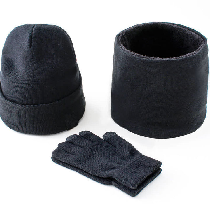 Juego de 3 gorros, bufandas y guantes para pantalla táctil
