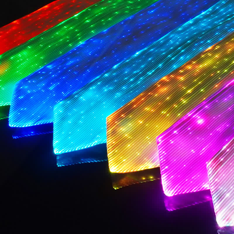 Corbata luminosa futurista de fibra óptica