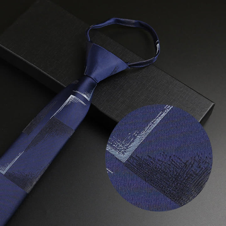 Corbata con cremallera azul grisácea para hombre Horizon