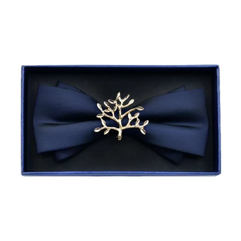 Pajarita de metal mate con diamantes de imitación para hombre