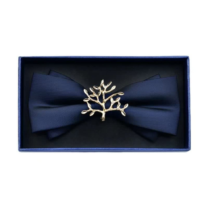 Pajarita de metal mate con diamantes de imitación para hombre